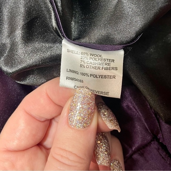 Calvin Klein Gray Wool Cashmere Peacoat Winter Dress Coat 4 Small - Picture 10 of 10